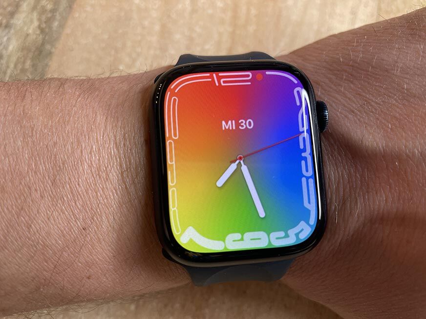 apple watch serie 7 nouveau cadran colore